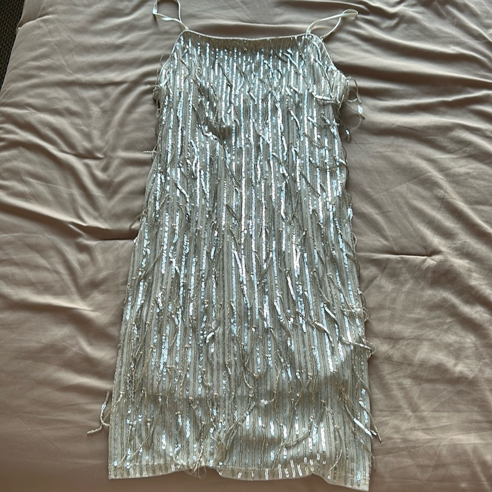 Trixxi sparkling fringe dress size M